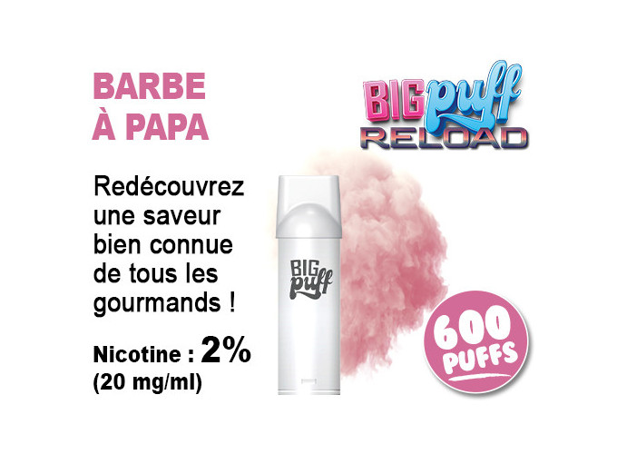BIG PUFF RELOAD 2 POD BARBE A PAPA  20 MG