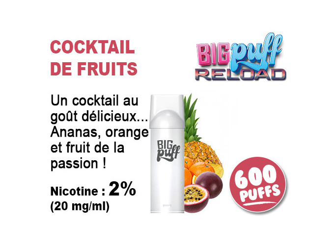 BIG PUFF RELOAD 2 POD COCKTAIL DE FRUITS 20 MG