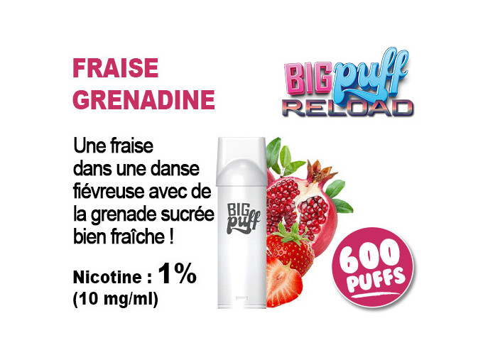 BIG PUFF RELOAD 2 POD FRAISE GRENADINE 10 MG (10)