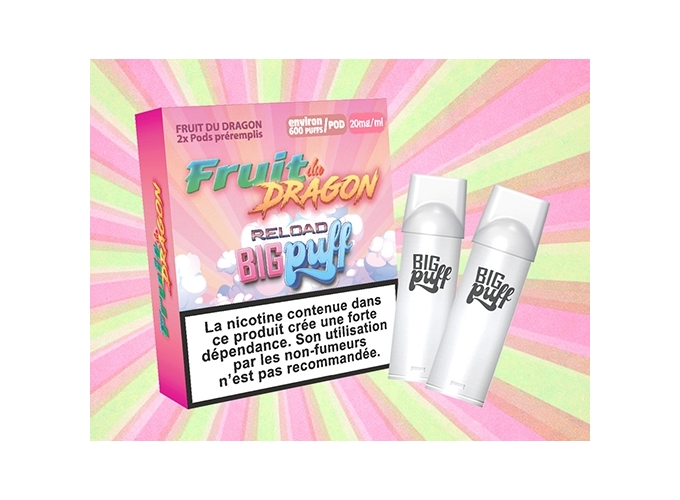BIG PUFF RELOAD 2 POD FRUIT DU DRAGON 20 MG
