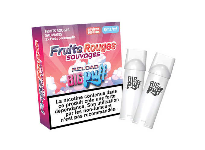BIG PUFF RELOAD 2 POD FRUITS ROUGES 00 MG