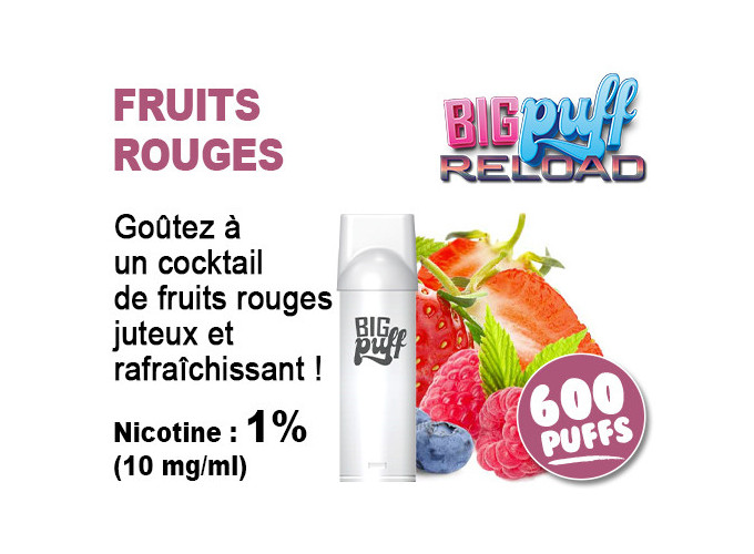 BIG PUFF RELOAD 2 POD FRUITS ROUGES 10 MG