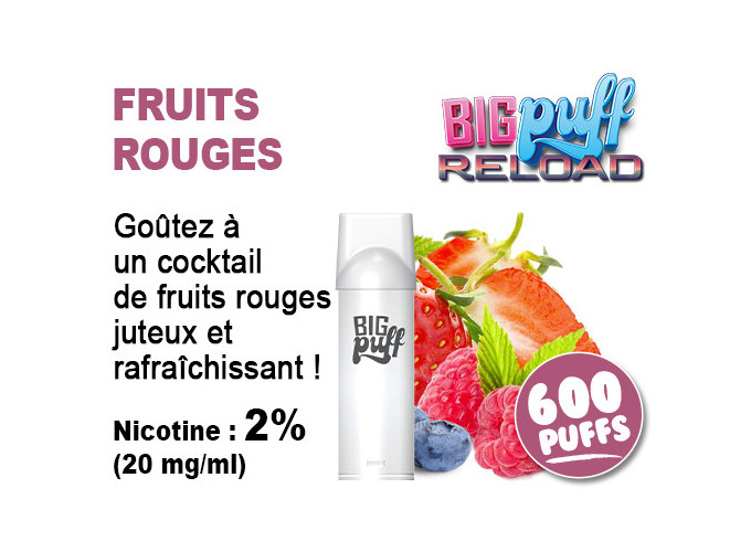 BIG PUFF RELOAD 2 POD FRUITS ROUGES 20 MG