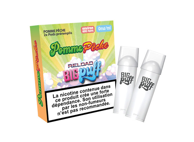 BIG PUFF RELOAD 2 POD POMME PECHE 00 MG