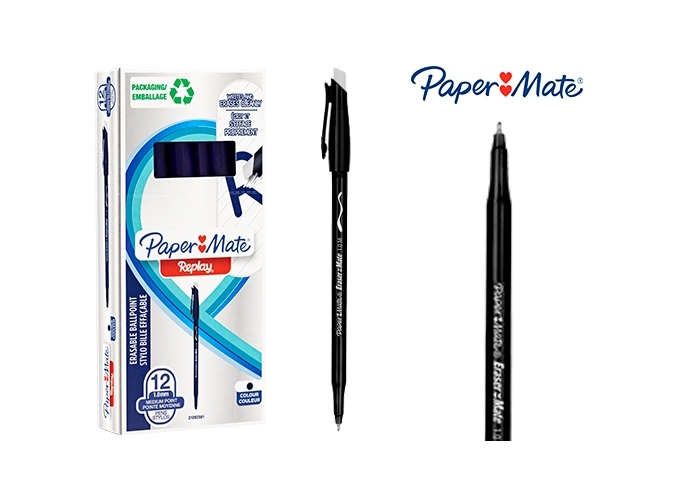 BILLE REPLAY EFFACABLE NOIR  (BTE.12)