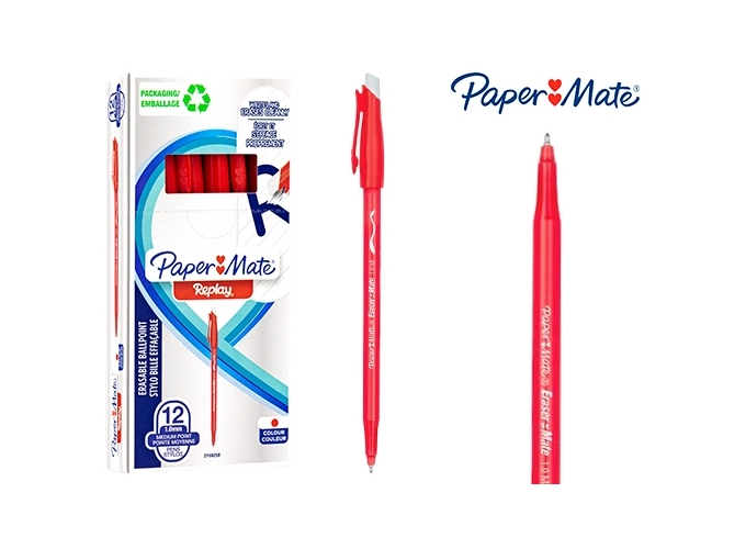 BILLE REPLAY EFFACABLE ROUGE (BTE.12)