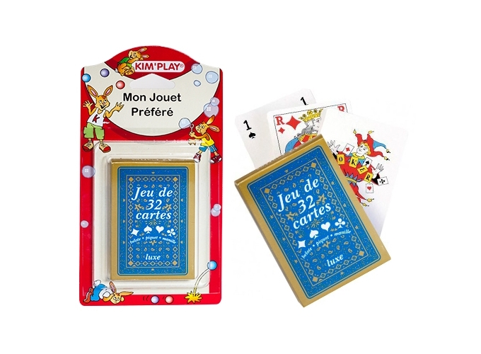 BLISTER ETUI CARTON JEU 32 CARTES LUXE (24)