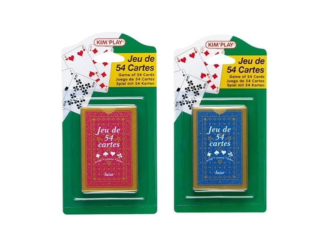 BLISTER ETUI CARTON JEU 54 CARTES STANDARD (24)