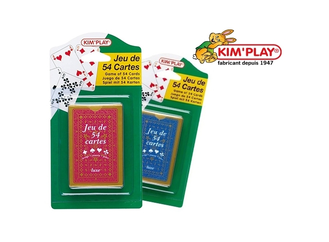 BLISTER ETUI CARTON JEU 54 CARTES STANDARD (24)