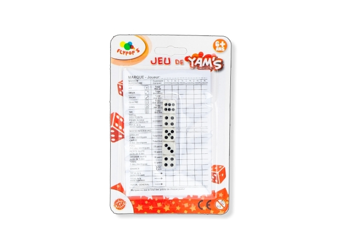 BLISTER JEU DE YAM , DES BLOC MARQUE   REGLES