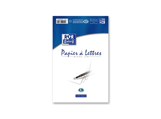 BLOC LETTRE OXFORD VELIN FILIGR. A5 UNI (10)