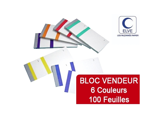 BLOC VENDEUR 100P 6 COUL. ASS. (10)