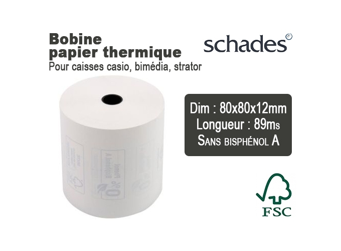 BOBINE THERMIQUE CAISSE 80 80 12  89 Ms GARANTIS