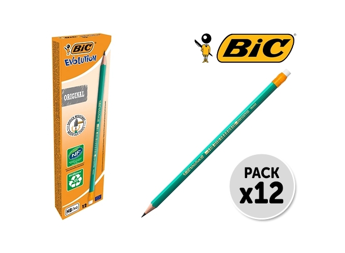 BOITE 12 CRAYONS 665 HB AVEC GOMMES (1)