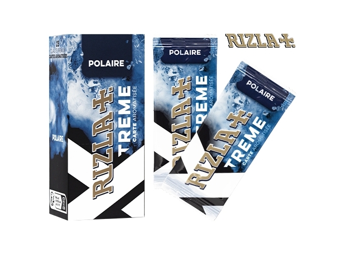 BOITE 25 CARTES AROMATIQUE RIZLA BLEU POLAIRE