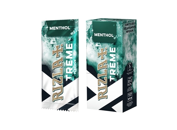BOITE 25 CARTES AROMATIQUE RIZLA XTREM MENTHOL