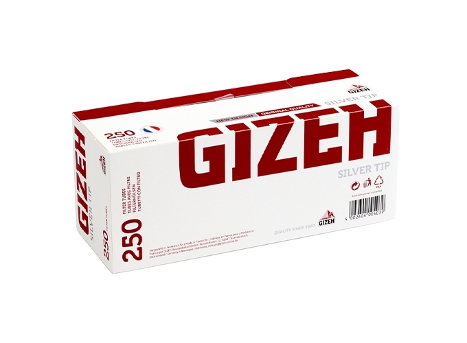 BOITE 250 TUBES GIZEH SILVER PAPER TIP (40)