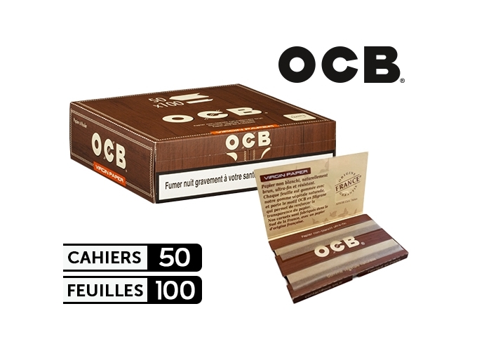 BOITE 50 CAHIERS 100 F. OCB DOUBLE VIRGIN   (1)