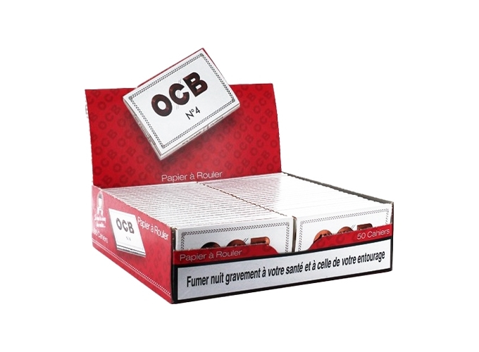 BOITE 50 CAHIERS 100 F. OCB N°4 BLANC  (1)