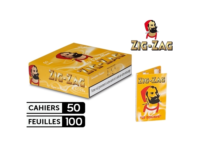 BOITE 50 CAHIERS 100 F. ZIG ZAG JAUNE 602B  (1)
