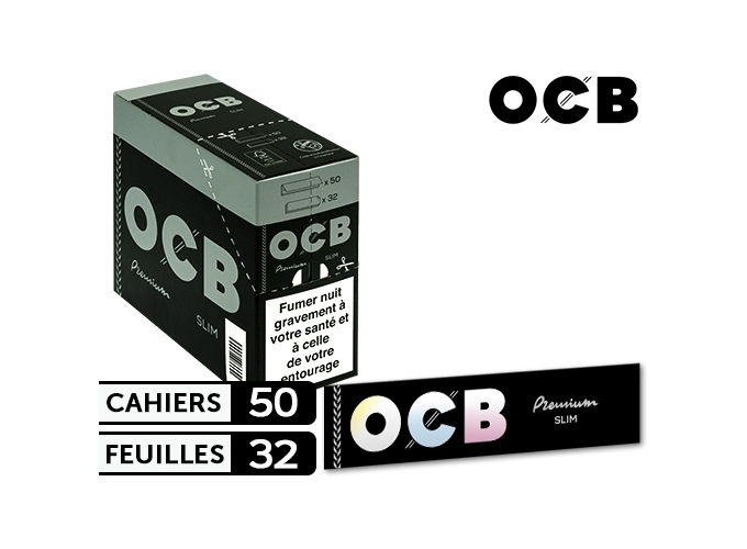 BOITE 50 CAHIERS 32F. OCB SLIM PREMIUM (1)