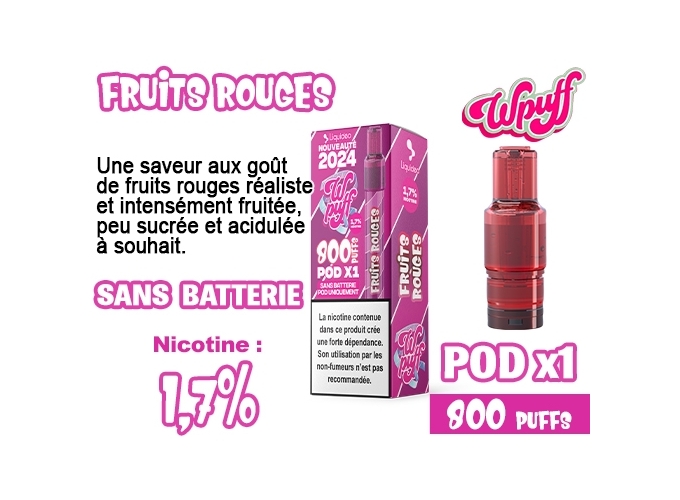 BOITE DE 1 POD 2.0 FRUITS ROUGES 1.7%