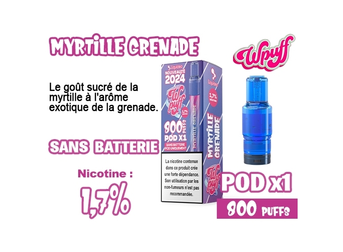 BOITE DE 1 POD 2.0 MYRTILLE GRENADE 1.7%
