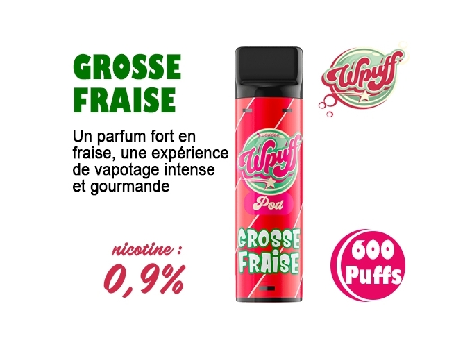 BOITE DE 1 PODS GROSSE FRAISE 09 MG (10)