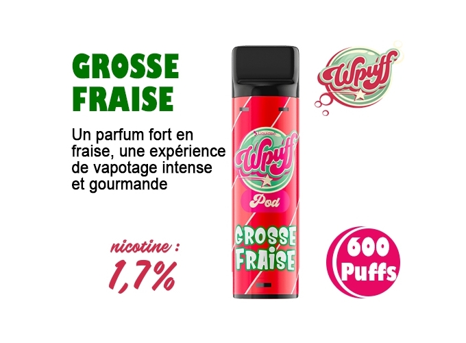 BOITE DE 1 PODS GROSSE FRAISE 17 MG (10)