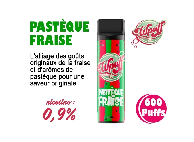 BOITE DE 1 PODS PASTÉQUE FRAISE 09 MG (10)