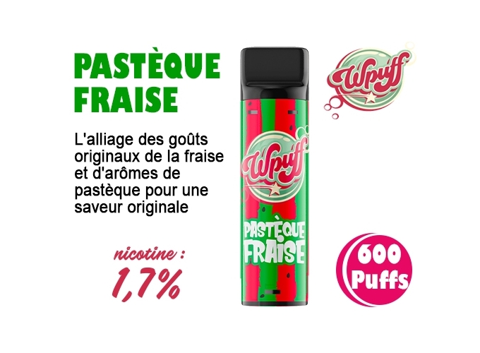 BOITE DE 1 PODS PASTÉQUE FRAISE 17 MG (10)