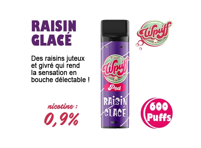 BOITE DE 1 PODS RAISIN GLACÉE 09 MG (10)