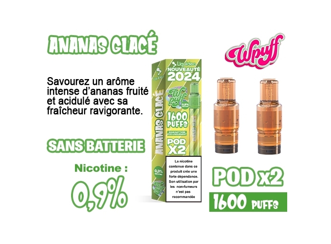 BOITE DE 2 POD 2.0 ANANAS GLACE 0.9%