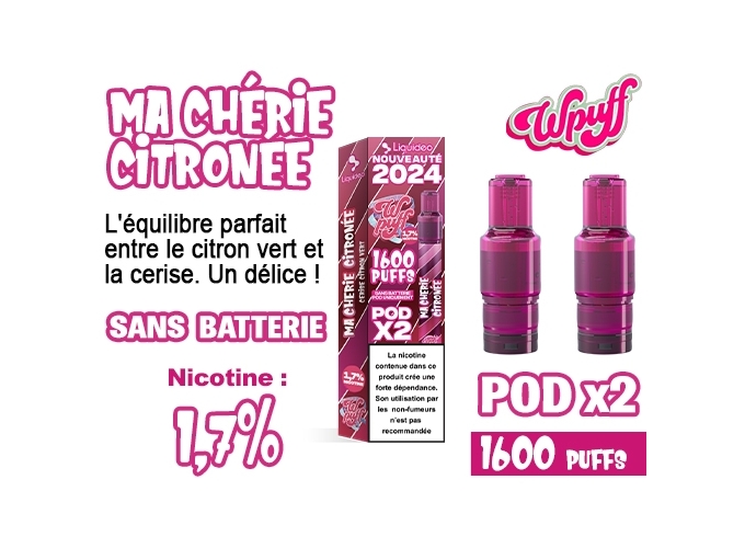 BOITE DE 2 POD 2.0 CHERRY CITRONNEE 1.7%