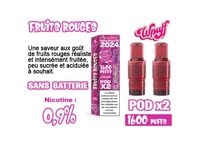 BOITE DE 2 POD 2.0 FRUITS ROUGES 0.9%