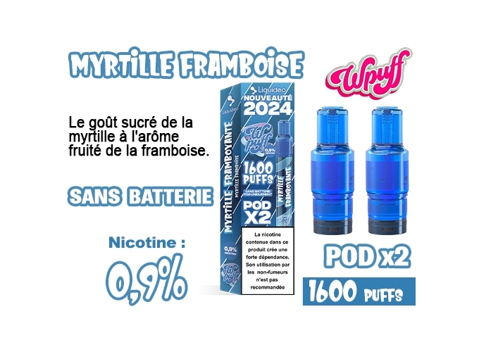 BOITE DE 2 POD 2.0 MYRTILLE FRAMBOYANTE  0.9%