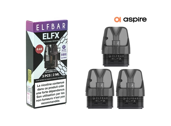 BOITE DE 3 POD POUR ELFX 0.6 OHM