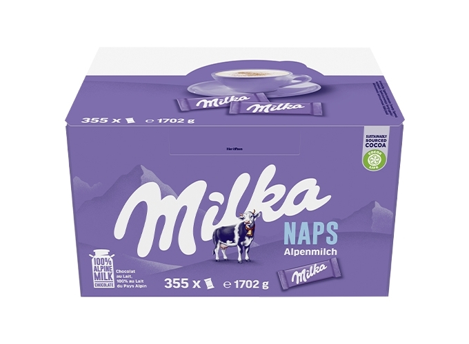 BOITE MILKA NAPS LAIT 1.702Kg (env.355 pieces)