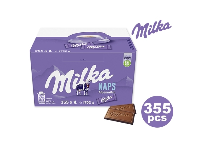 BOITE MILKA NAPS LAIT 1.702Kg (env.355 pieces)