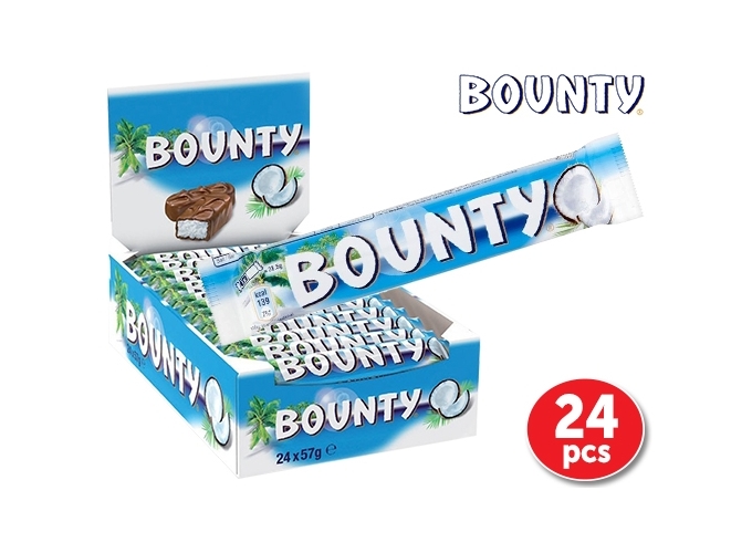 BOUNTY BARRE CHOCOLATE LAIT NOIX DE COCO 57g (24)