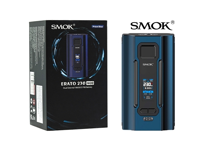 BOX ERATO 230 SMOK BLEU ( accus non fournis)