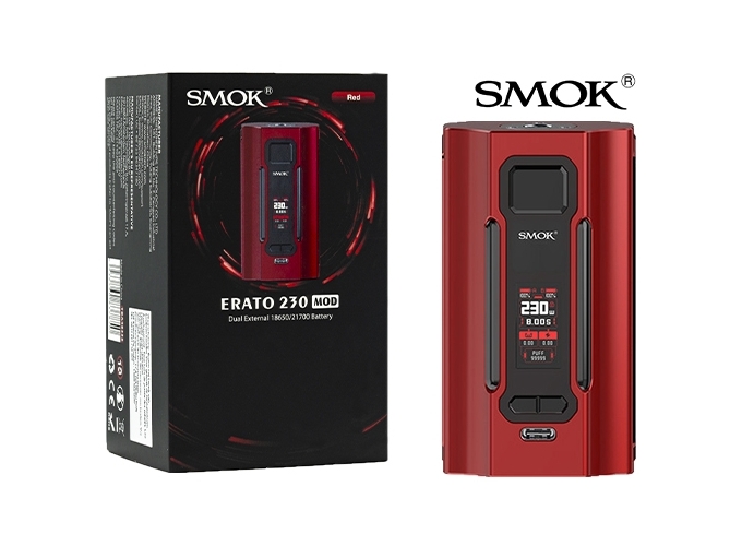 BOX ERATO 230 SMOK ROUGE ( accus non fournis)