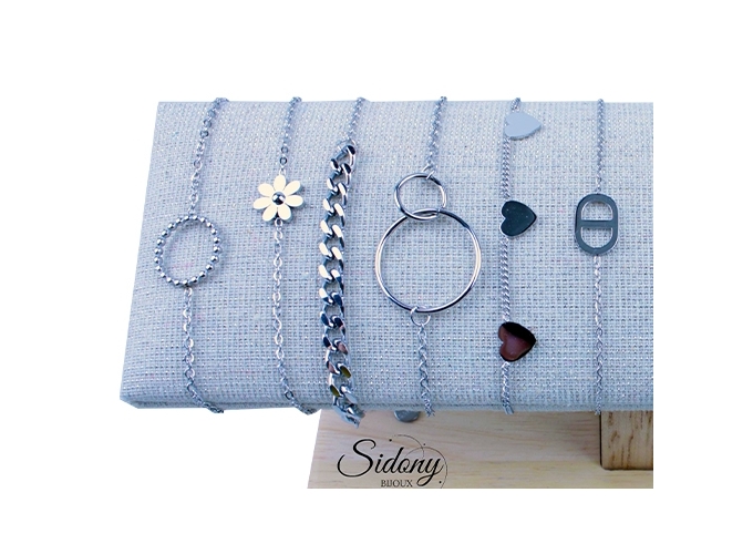 BRACELET ACIER ARGENTE FEMME  (12)