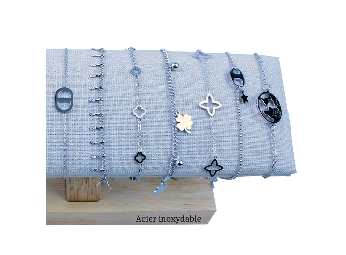 BRACELET ACIER ARGENTE FEMME  (12)