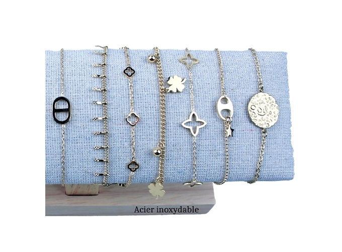 BRACELET ACIER DORE FEMME  (12)
