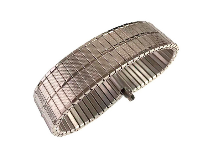 BRACELET ARGENTE EN ACIER INOXYDABLE 16-20mm   (1)