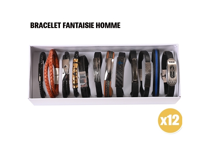 BRACELET FANTAISIE HOMME ASSORT. (12)