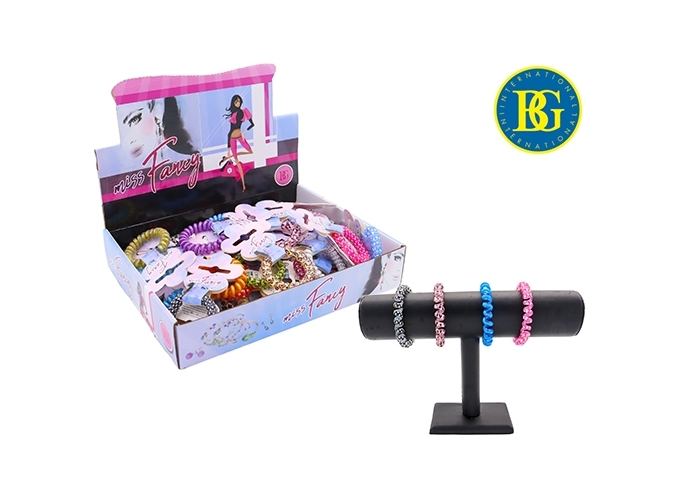 BRACELET RESSORT 5.5CM 6 COULEURS ASSORTIES (48)