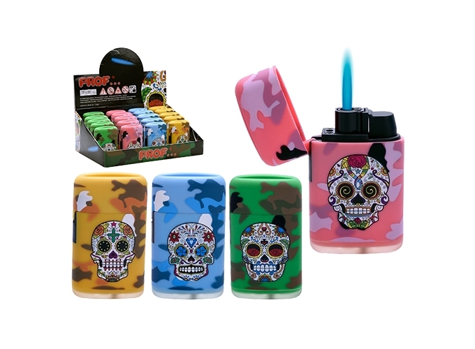 BRIQ. PROF CAMOUFLAGE SKULLS BLUE FLAME  (PR.20)
