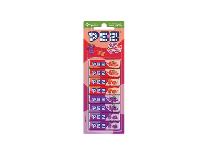 BTE 12 CARTES DE 8 RECH. PEZ FRAISE RAISIN (1)